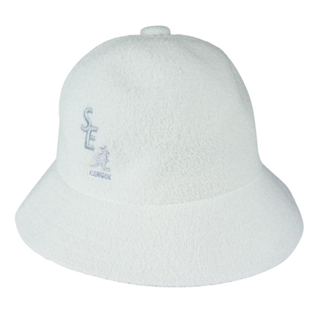 WIND AND SEA ウィンダンシー 帽子 0397BC × KANGOL カンゴール BERMUDA CASUAL BUCKET H バルミューダ カジュアル バケットハット ホワイト系 MM高さ