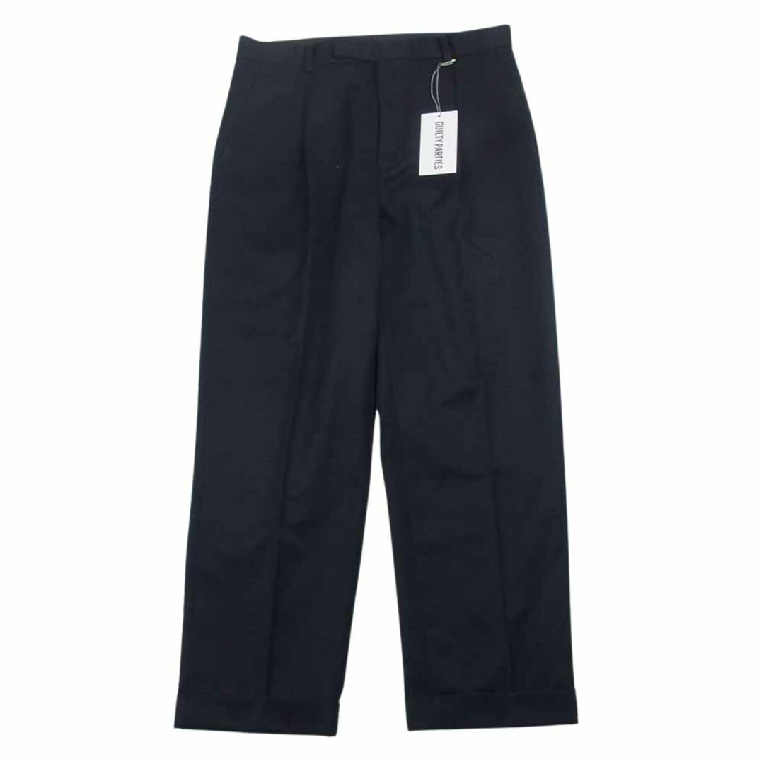 WACKO MARIA ワコマリア 22AW 22FW-WMP-TR28 PLEATED TROUSERS トラウザーズ スラックス ダブル ブラック系 M【新古品】【未使用】