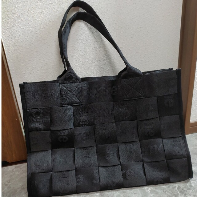 新品 Supreme Woven Large Tote Black シュプリーム