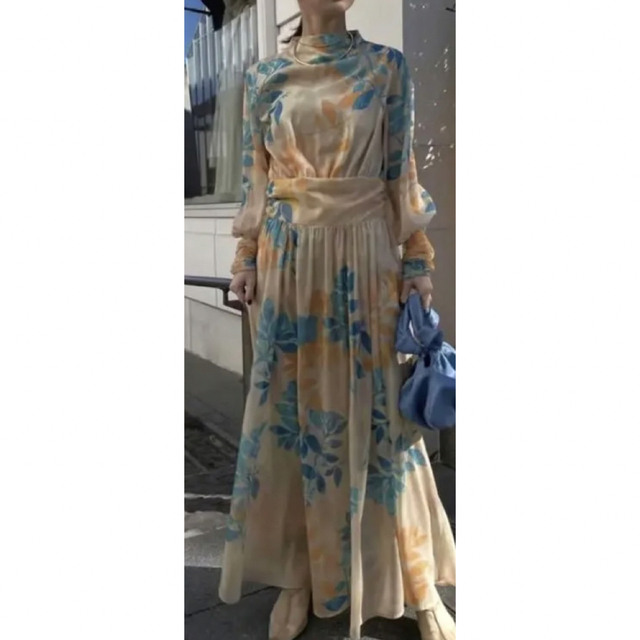 MEDI ROLLER ART CHIFFON DRESSオレンジSサイズ