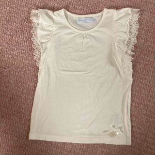 タルティーヌ エ ショコラ(Tartine et Chocolat)のタルティーヌショコラ　白トップス120(Tシャツ/カットソー)