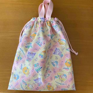 サンリオ(サンリオ)の着替え袋　巾着袋　ハンドメイド　サンリオ(体操着入れ)