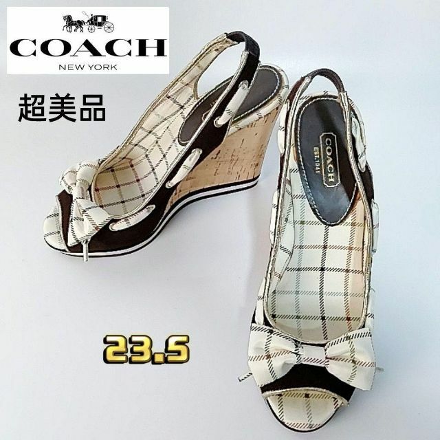 COACH(コーチ)の超美品　コーチ　サンダル　ハイヒール　7B　23.5 レディースの靴/シューズ(サンダル)の商品写真