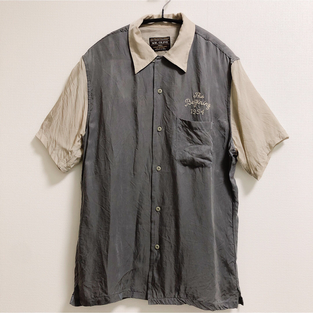 Mr.OLIVE(ミスターオリーブ)のMR.OLIVE ボウリングシャツ　キュプラ100% Sサイズ メンズのトップス(シャツ)の商品写真