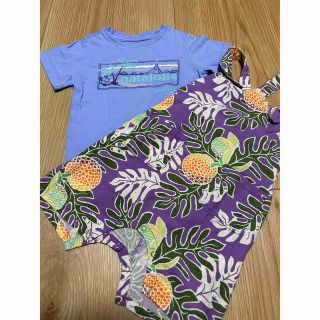 パタゴニア(patagonia)のpatagonia pataloha ロンパース Tシャツ セット(ロンパース)