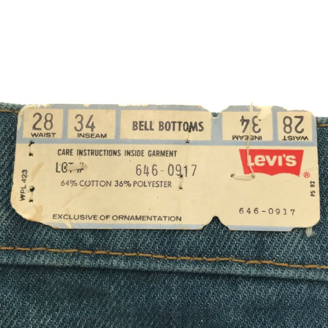 Levi's(リーバイス)のLevi’s 70s 646-0917 フレアデニムパンツ デッドストック メンズのパンツ(デニム/ジーンズ)の商品写真