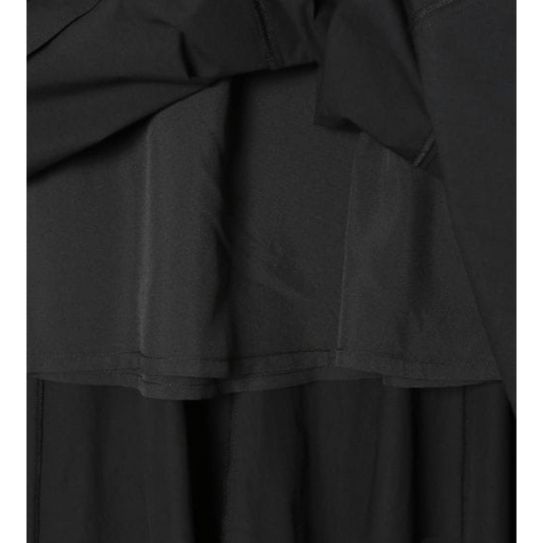 JEANASIS(ジーナシス)のジーナシス　切り替えマキシフレアスカート　黒 レディースのスカート(ロングスカート)の商品写真