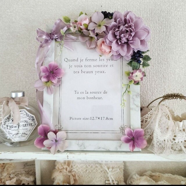 直販限定激安 No.362 写真立てハンドメイド フラワー お花 結婚式