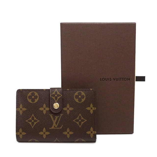 LOUIS VUITTON(ルイヴィトン)のルイ ヴィトン ポルト モネ ビエ ヴィエノワ がま口 二つ折り財布 モノグラム ブラウン 茶 M61663 箱付 LOUIS VUITTON（未使用　展示品） レディースのファッション小物(財布)の商品写真