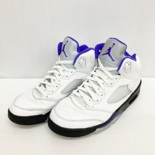 ナイキ(NIKE)の★ナイキ AIR JORDAN エアジョーダン5 レトロ ホワイトパープル(スニーカー)