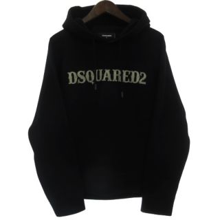 ディースクエアード(DSQUARED2)のディースクエアード 18年製 ビッグロゴパーカー プルオーバー 黒 M(パーカー)