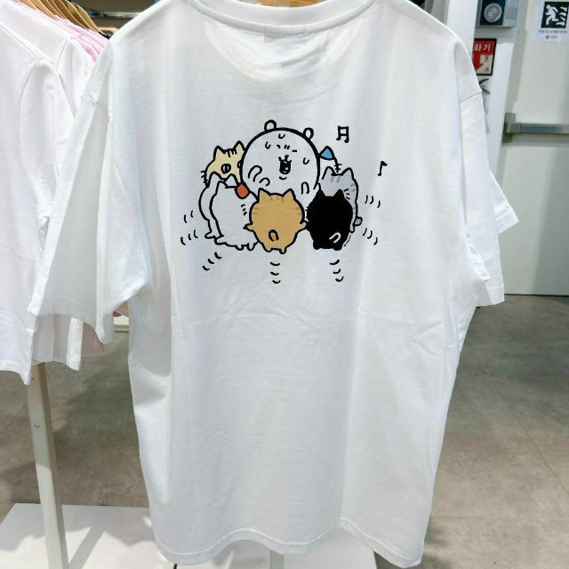 ★韓国限定★ナガノ Tシャツ M ちいかわ ハチワレ 日本未入荷 オーバーサイズ