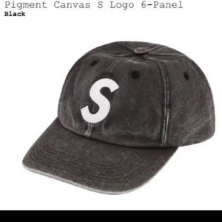 シュプリーム(Supreme)のSupreme Pigment Canvas S Logo 6-Panel 黒(キャップ)