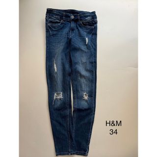 エイチアンドエム(H&M)のH&M♡ダメージジーンズ♡34(デニム/ジーンズ)