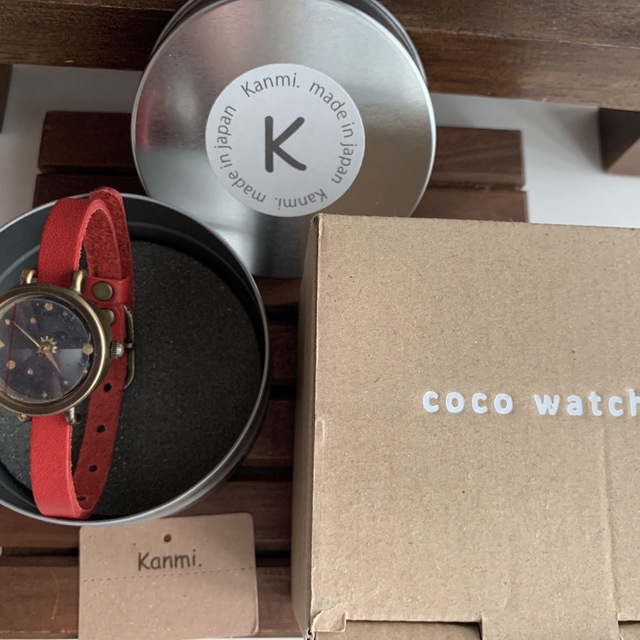安心発送】 Kanmi. coco watch レザーベルト緑 setonda.com