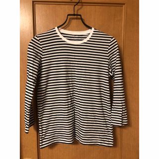 ムジルシリョウヒン(MUJI (無印良品))のボーダーTシャツ　7分丈　無印良品(Tシャツ(長袖/七分))