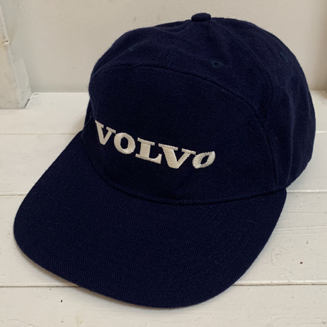 日本通販売 VINTAGE ヴィンテージ VOLVO ボルボ 刺繍 CAP キャップ 紺