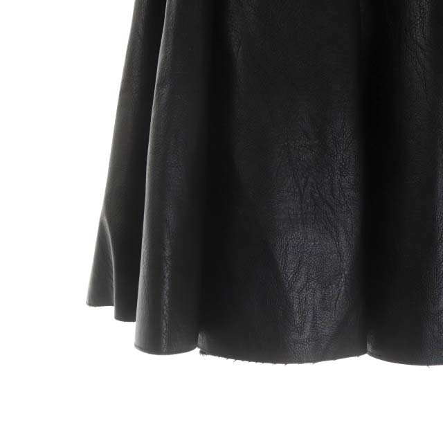 other(アザー)のクリー コンフォルト イミテーションレザーフレアースカート ロング S 黒 レディースのスカート(ロングスカート)の商品写真