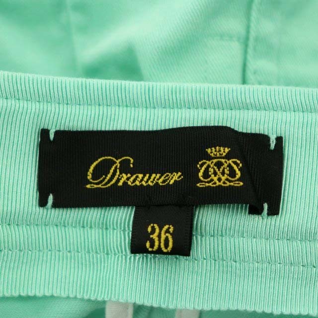 ドゥロワー 22AW センターステッチタックパンツ テーパード ライトグリーン Drawerドゥロワー センターステッチタックパンツ