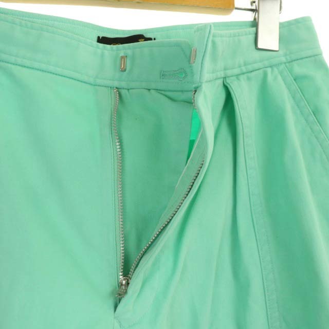 ドゥロワー 22AW センターステッチタックパンツ テーパード ライトグリーン Drawerドゥロワー センターステッチタックパンツ