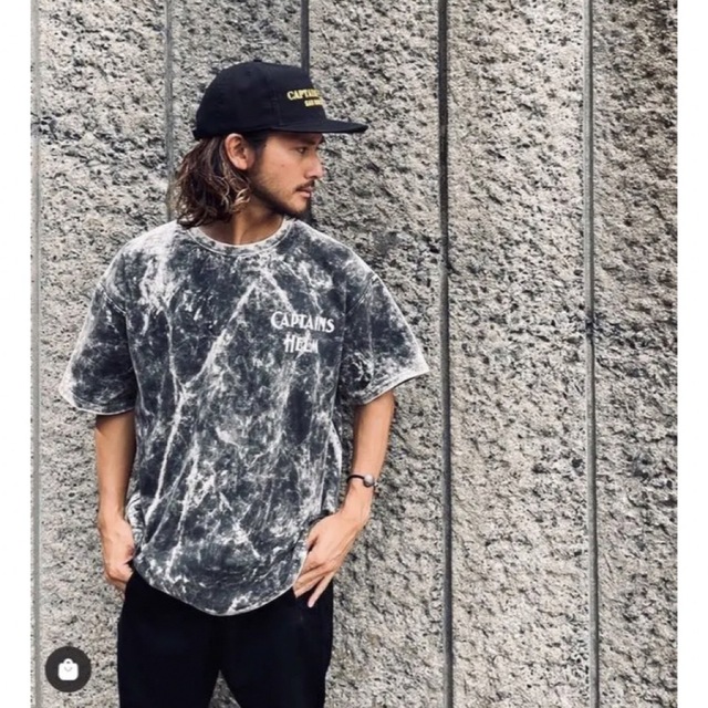 CAPTAINS HELM DARK OCEAN LOGO TEE BLACK | angeloawards.com