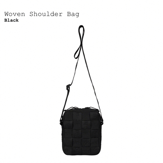 supreme woven shoulder bag black 1
