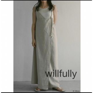 willfully  リネンワンピース　ワンピース　リネン  麻(ロングワンピース/マキシワンピース)