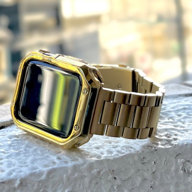 Apple Watch ゴールドⅡ　カスタムバンド　セット　ケース