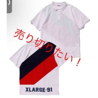 エクストララージ(XLARGE)のXLARGE ポロシャツ 白、青、赤のトリコロール(ポロシャツ)