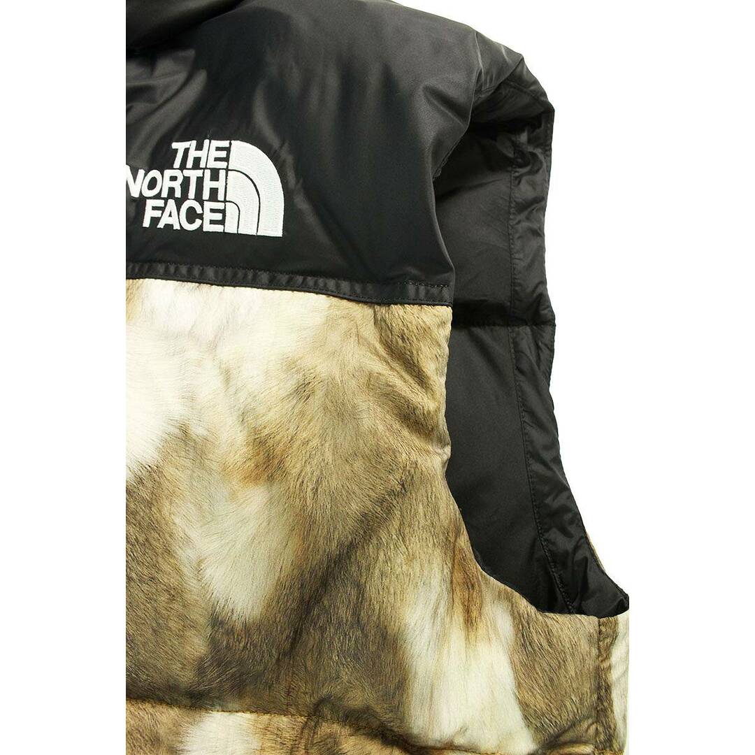 Supreme(シュプリーム)のシュプリーム ×ノースフェイス THE NORTH FACE  13AW  Fur Print Nuptse Vest ファープリントヌプシダウンベスト メンズ M メンズのジャケット/アウター(ダウンベスト)の商品写真