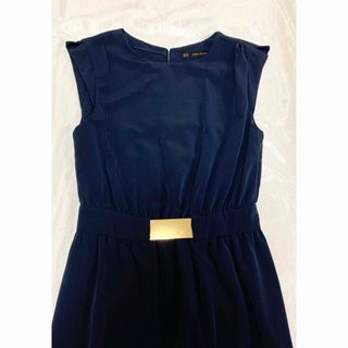 ザラ(ZARA)のZARA ワンピース　紺　ネイビー(ひざ丈ワンピース)