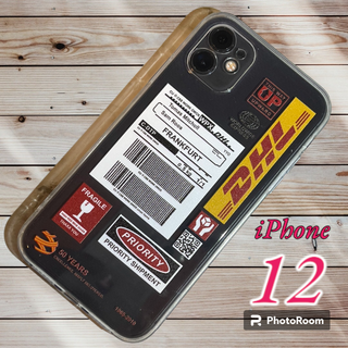 ★　DHLスマホケース（iPhone12：DHL赤文字）(航空機)