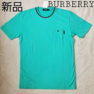 バーバリーブラックレーベル(BURBERRY BLACK LABEL)のBURBERRY バーバリー メンズ Tシャツ 新品 エメラルドグリーン 丸首(Tシャツ/カットソー(半袖/袖なし))