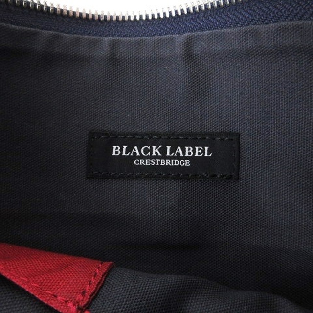 BLACK LABEL CRESTBRIDGE(ブラックレーベルクレストブリッジ)のブラックレーベルクレストブリッジ クラッチバッグ 切替 ニット チェック 紺 メンズのバッグ(セカンドバッグ/クラッチバッグ)の商品写真