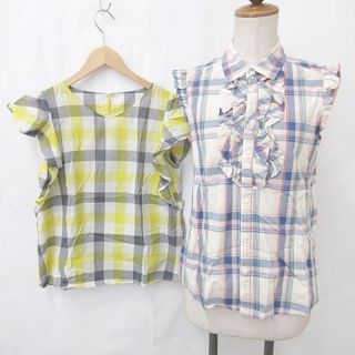 ロペピクニック(Rope' Picnic)のロペピクニック シャツ ブラウス 2枚セット ノースリーブ チェック 38(シャツ/ブラウス(半袖/袖なし))