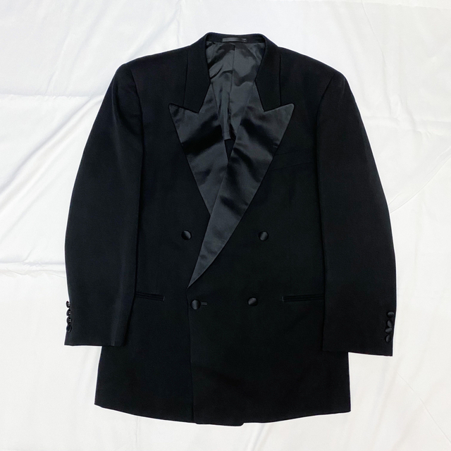 vintage double setup tuxedo satin lapel - セットアップ