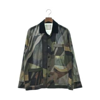 サカイ(sacai)のsacai サカイ カジュアルシャツ 1(S位) カーキxグレー(迷彩) 【古着】【中古】(シャツ)