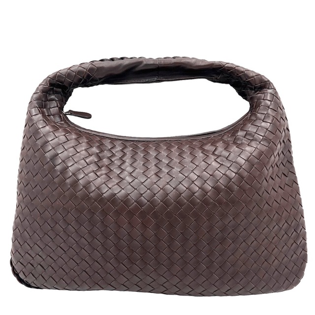 BOTTEGAVENETA ボッテガヴェネタ ハンドバッグ イントレチャート ワンハンドル 革 かばん 鞄 115653 レザー    ブラウン 茶 シルバー金具 メンズ 美品【品】