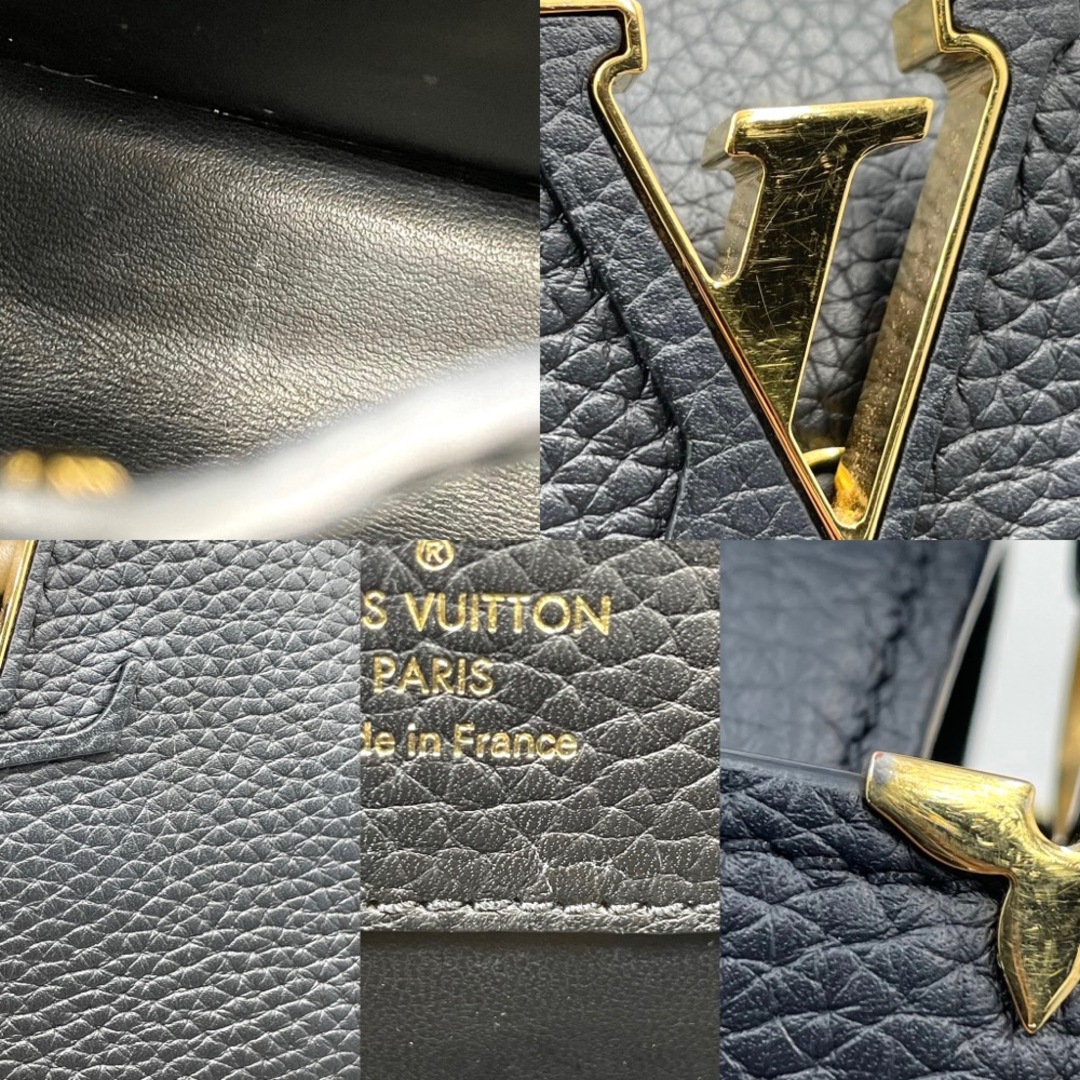 LOUIS VUITTON(ルイヴィトン)の【値下げ中】LOUIS VUITTON ルイヴィトン 2WAY カプシーヌ ミニ MINI ハンドバッグ ショルダーバッグ ブラック 黒 小さめ 鞄 かばん M56669  トリヨンレザー   ノワール ゴールド金具 レディース 定番 美品【中古品】 レディースのバッグ(ハンドバッグ)の商品写真