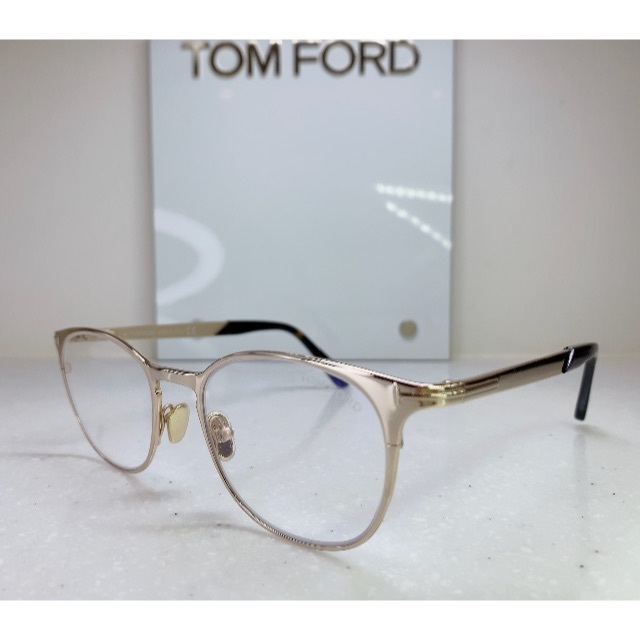 トムフォード 高級メガネ TF5733-B 028 ブルーライトカット ゴールド