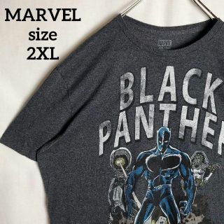 マーベル(MARVEL)のMARVEL ブラックパンサー　キャラクター　プリント　Tシャツ　古着　アメコミ(Tシャツ/カットソー(半袖/袖なし))