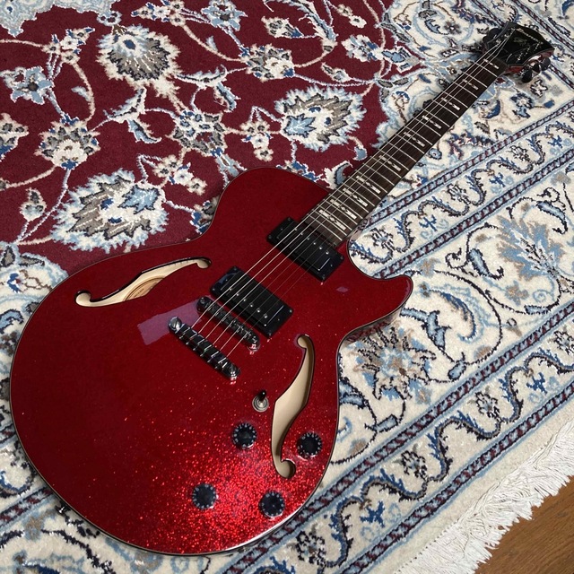 【激レア美品】IbanezAGS73B RSK セミアコ　ラメレッド