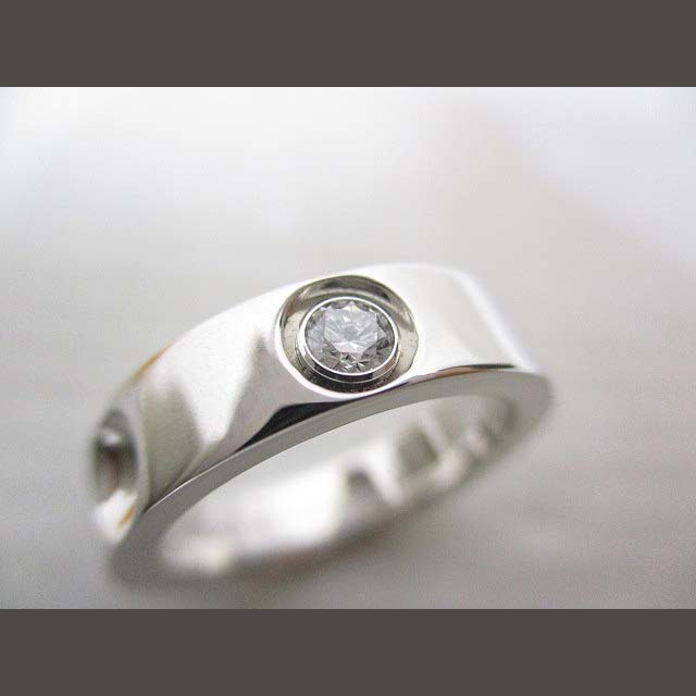 ルイヴィトン 美品 リング 指輪 プティットバーグ 750 1Pダイヤ #50 ...