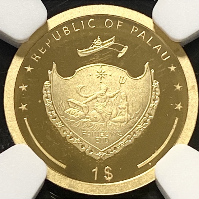 四葉のクローバー 2023年 パラオ 金貨 NGC PF70 モダン コイン 四葉のクローバー 2023年 パラオ 金貨 NGC PF70 モダン コイン