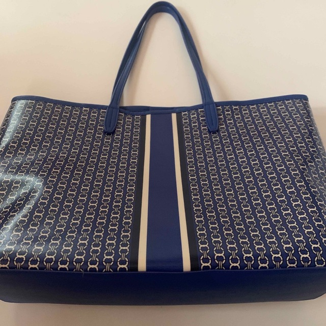 美品♡トリーバーチ トートバッグ ブルー ネイビー