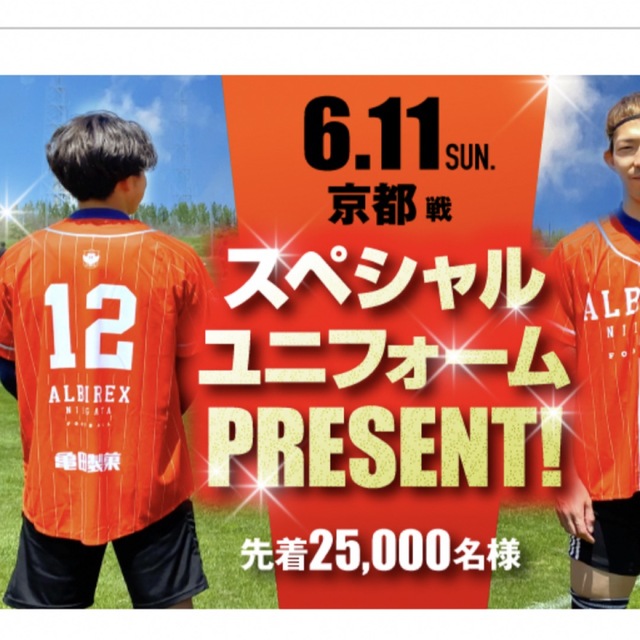 アルビレックス  新潟 スペシャルユニフォーム スポーツ/アウトドアのサッカー/フットサル(応援グッズ)の商品写真