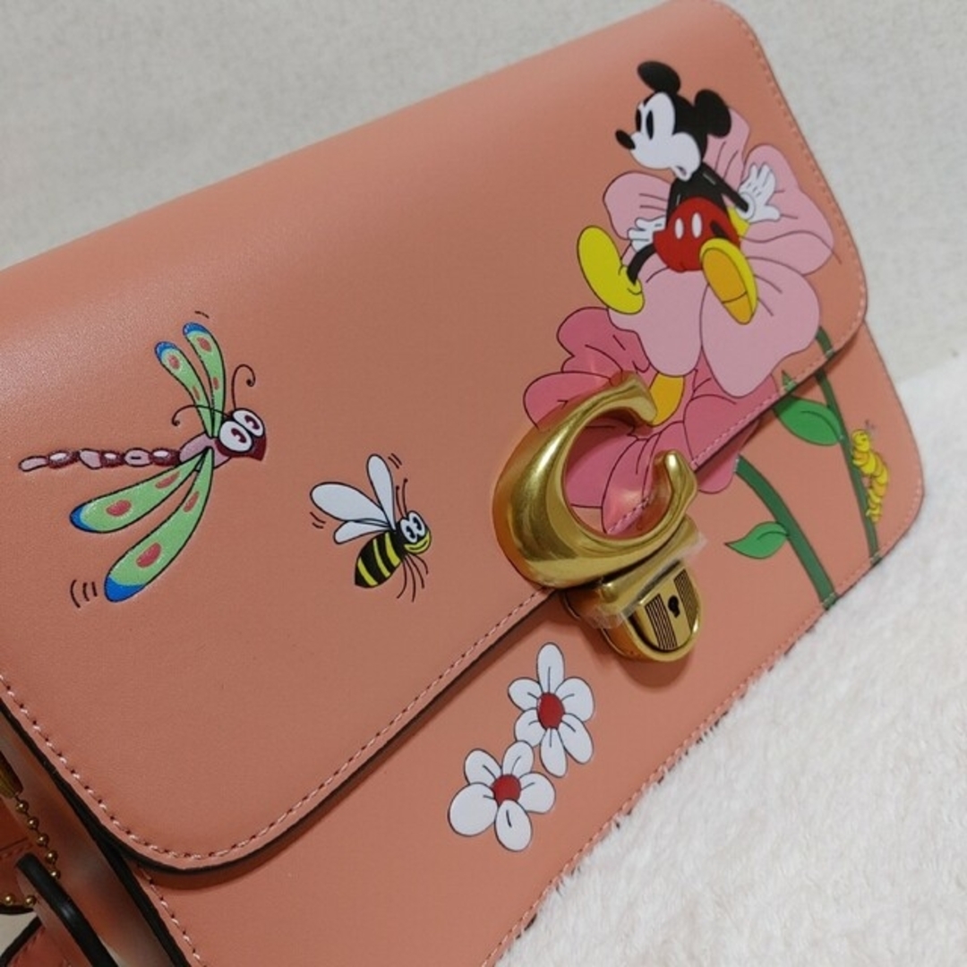 coach ディズニー ストゥディオ ショルダー バッグ ミッキー ピンク 1