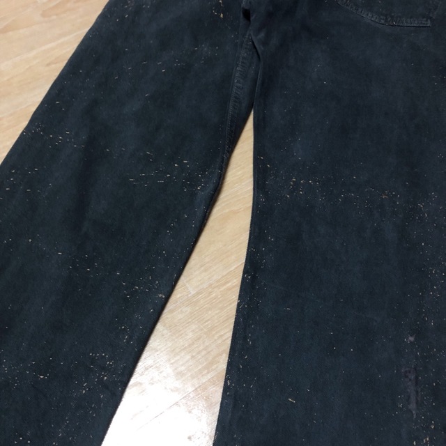 希少 90s USA製 Levi's 501 後染めブラック ペンキ ジーンズ