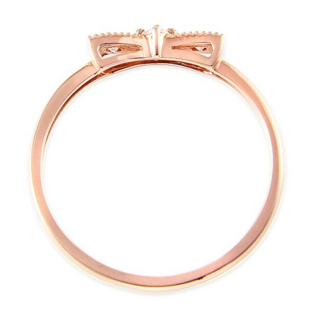 JEWELRY TSUTSUMI(ジュエリーツツミ)のジュエリーツツミ K10ピンクゴールドリング リボン ファッション 指輪 レディースのアクセサリー(リング(指輪))の商品写真