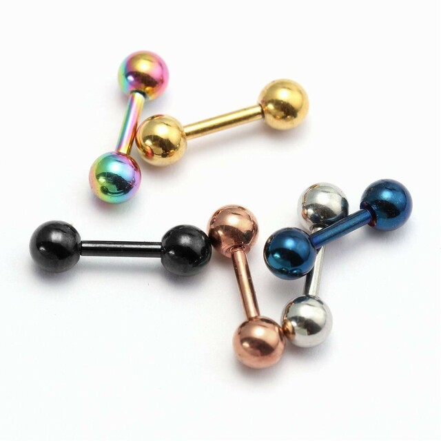 794) 選べる バーベル 丸玉 ピアス サージカルステンレス ネジ式 794) 選べる バーベル 丸玉 ピアス サージカルステンレス ネジ式